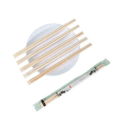 Stocked Chinese Disposable Bamboo Chopsticks Customized Logo Acceptable Sushi Chopstick 100 Pairs