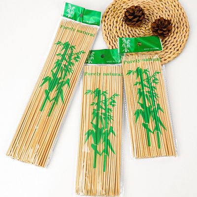 Easy Cleaning Disposable Bamboo Skewers Natural Colour With Customizable Packaging (Легко очищаемые одноразовые бамбуковые скеверы)